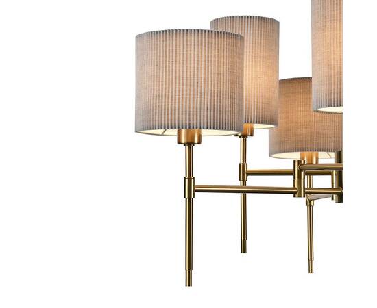 Люстра на штанге Indigo Plisse 13033/6R Brass V000536, изображение 3