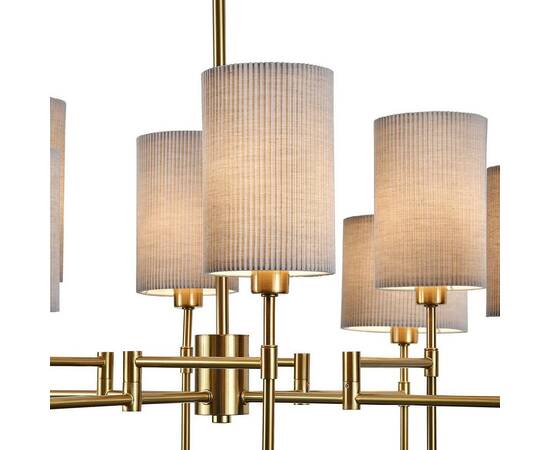 Люстра на штанге Indigo Plisse 13033/8R Brass V000537, изображение 3