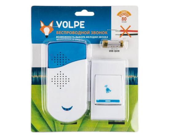 Беспроводной звонок Volpe UDB-Q030 W-R1T1-32S-100M-WH UL-00010592