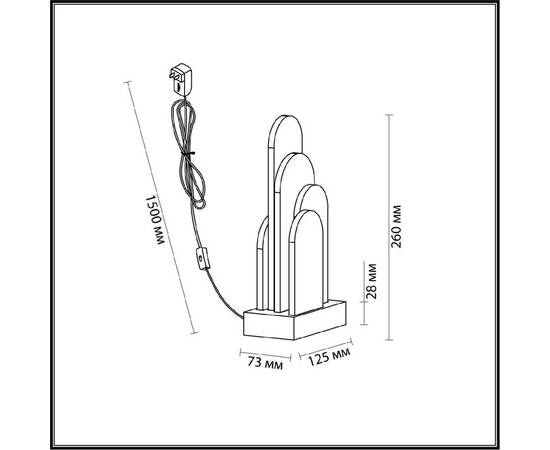 Настольная лампа Odeon Light Foros Hightech 5437/12TL, изображение 7