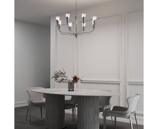 Подвесная люстра Eurosvet 60167/8 никель Smart a068285, изображение 6