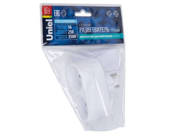 Сетевой разветвитель Uniel S-ES2-16O WHITE UL-00011233