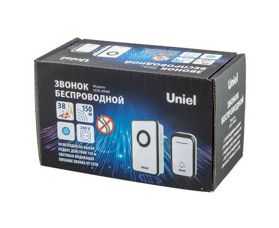 Беспроводной звонок Uniel UDB-094W-R1T1-38S-BL/GL UL-00011367