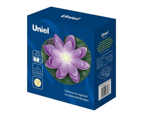 Светильник на солнечной батарее Uniel USL-S-828/PT060 PURPLE WATERLILY UL-00011601