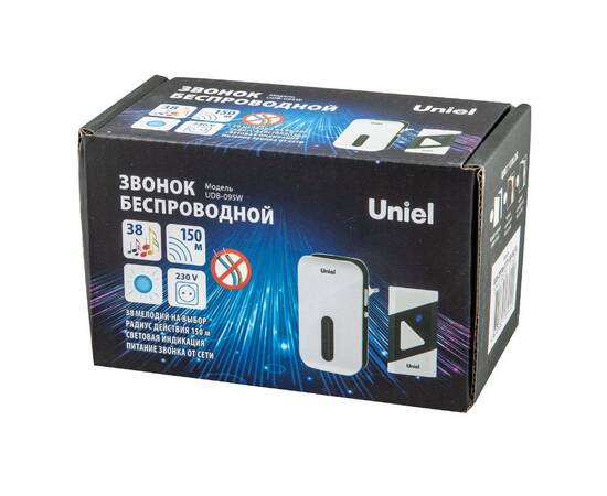 Беспроводной звонок Uniel UDB-095W-R1T1-38S-BL/SL UL-00011369