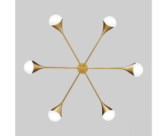 Люстра на штанге Eurosvet 60168/6 латунь Smart a068272, изображение 2