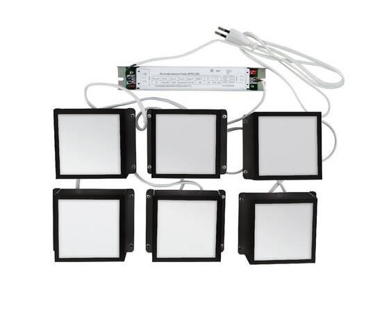 Встраиваемый светильник Uniel ULP-1010 42W/4000К IP40 GRILYATO OPAL BLACK KIT06 UL-00012447