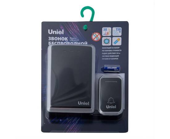 Беспроводной звонок Uniel UDB-017W-R1T1-38S-150M-BL/SL UL-00011374