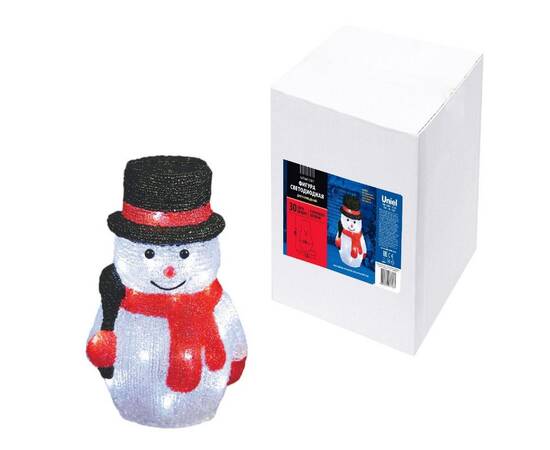 Фигура снеговик Uniel ULD-M1827-030/STA WHITE IP20 SNOWMAN-3 11034