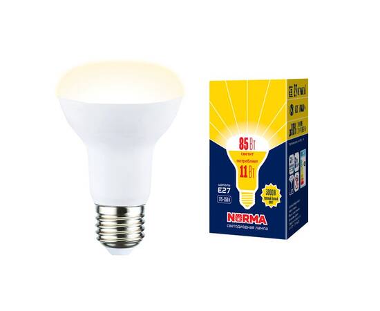 Лампа светодиодная Volpe Norma LED-R63-11W/3000K/E27/FR/NR картон UL-00005774