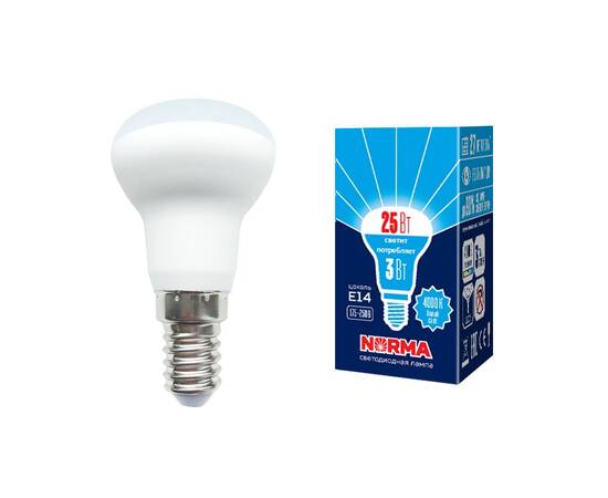 Лампа светодиодная Volpe Norma LED-R39-3W/4000K/E14/FR/NR картон UL-00005626