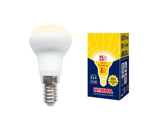 Лампа светодиодная Volpe Norma LED-R39-3W/3000K/E14/FR/NR картон UL-00005625