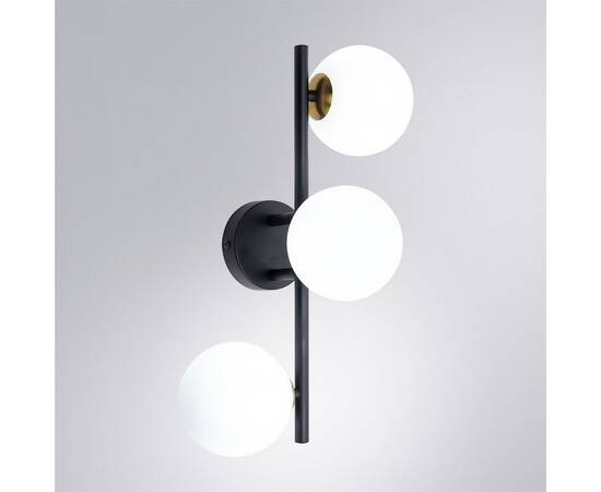Бра Arte Lamp Gemini A2243PL-3BK, изображение 2