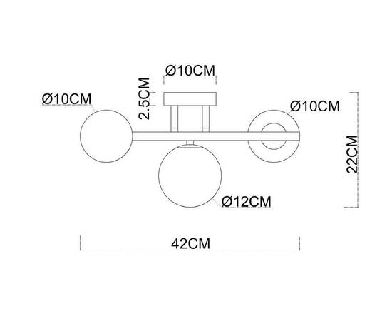 Бра Arte Lamp Gemini A2243PL-3BK, изображение 3