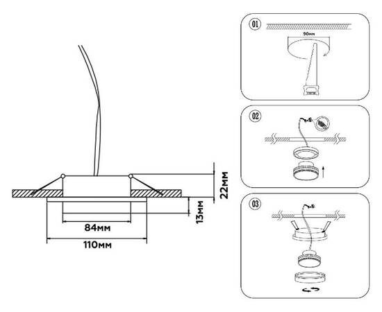 Встраиваемый светильник Ambrella Light Techno Spot GX53 Acrylic tech TN5228, изображение 7