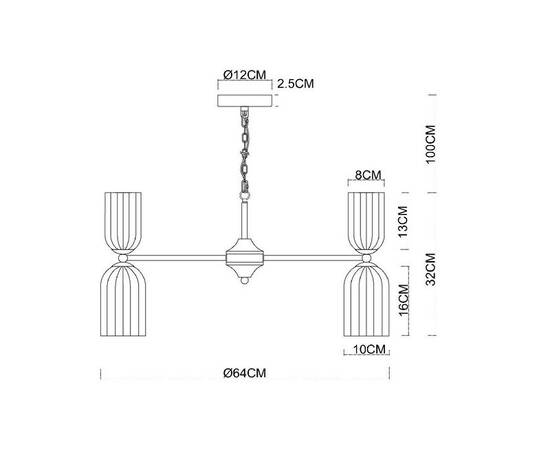 Подвесная люстра Arte Lamp Charm A1623LM-10GO, изображение 3
