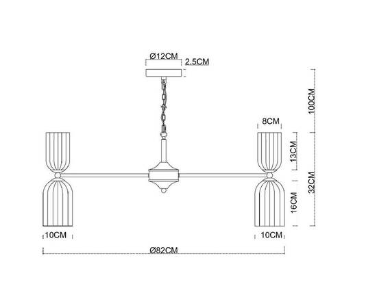 Подвесная люстра Arte Lamp Charm A1623LM-16GO, изображение 3