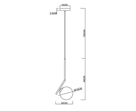 Подвесной светильник Arte Lamp Bolla-unica A1924SP-1BK, изображение 3