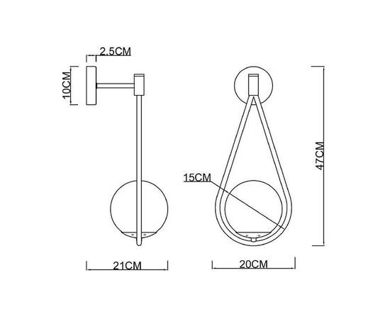 Бра Arte Lamp Matisse A7765AP-1BK, изображение 3