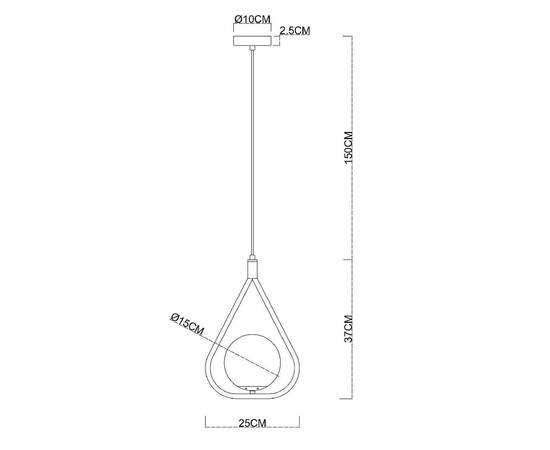 Подвесной светильник Arte Lamp Matisse A7764SP-1BK, изображение 3