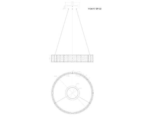 Подвесная люстра Divinare Teresa 1134/17 SP-32, изображение 2