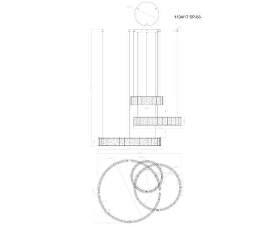 Подвесная люстра Divinare Teresa 1134/17 SP-88, изображение 2