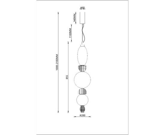Подвесной светильник Divinare Ambra 5016/17 SP-26, изображение 2