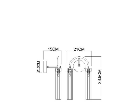 Бра Arte Lamp Borgia A4088AP-2AB, изображение 5