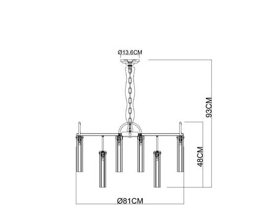 Подвесная люстра Arte Lamp Borgia A4088LM-15AB, изображение 7