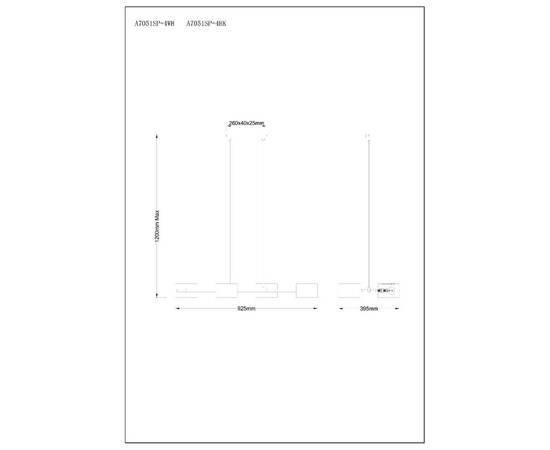 Подвесная люстра Arte Lamp Sebastian A7051SP-4BK, изображение 3