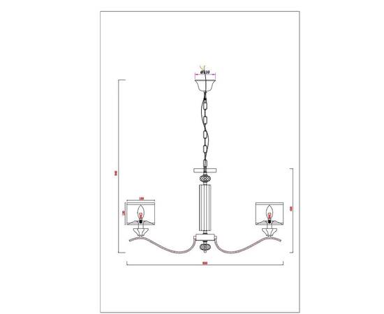 Подвесная люстра Arte Lamp Alhena A4091LM-8CC, изображение 2