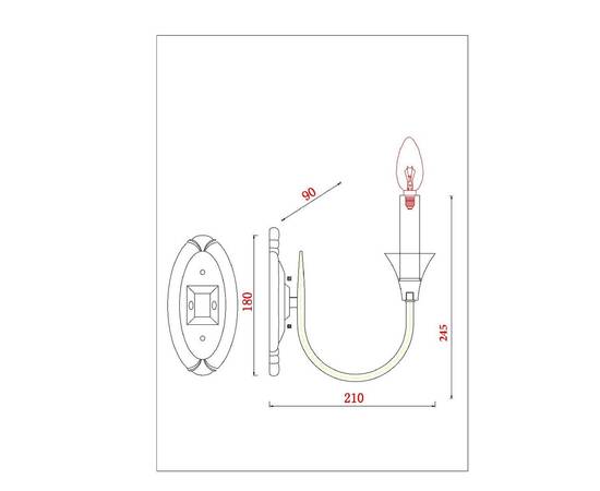 Бра Arte Lamp Collinetta A4094AP-1WH, изображение 2