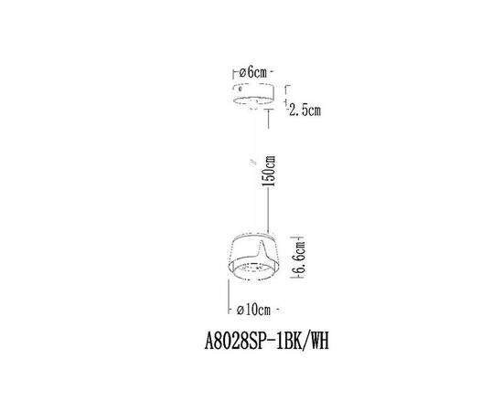 Подвесной светильник Arte Lamp Amaks A8028SP-1BK, изображение 2