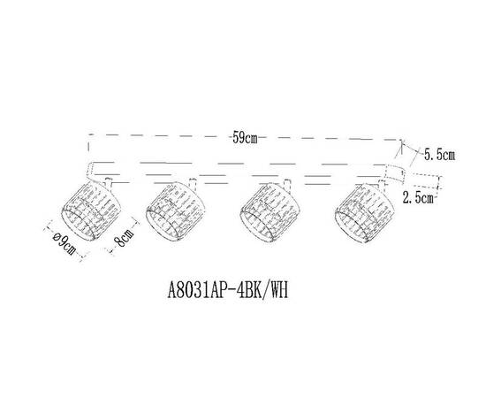 Спот Arte Lamp Atria A8031PL-4BK, изображение 2