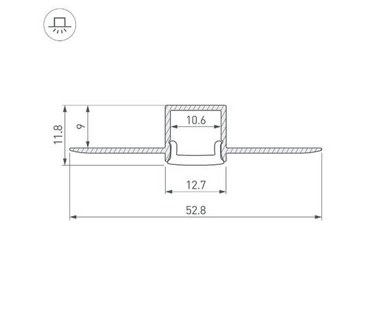 Алюминиевый профиль Arlight FANTOM-BENT-W12-TOP-2000 ANOD 040327(1), изображение 5