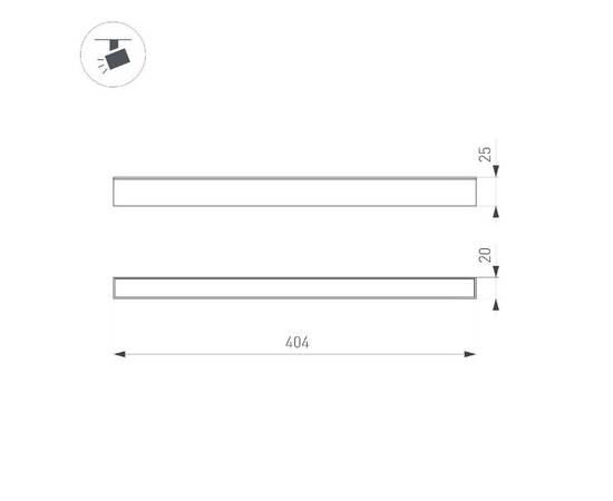 Трековый магнитный светильник Arlight MAG-FLAT-25-L400-12W Day4000 050056, изображение 3