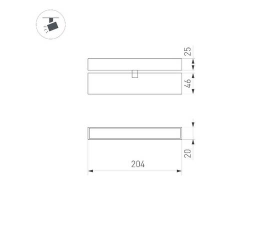Трековый магнитный светильник Arlight MAG-FLAT-FOLD-25-S200-6W Day4000 050068, изображение 2