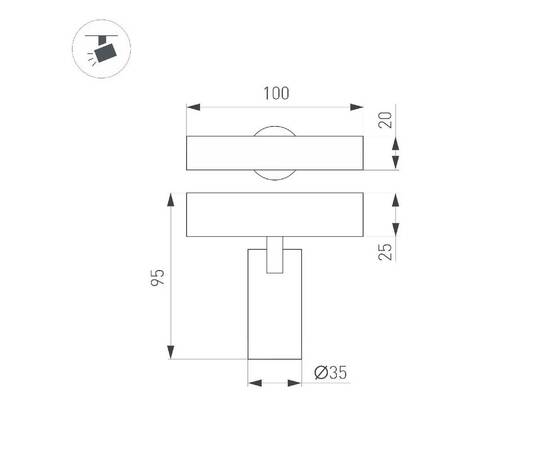 Трековый магнитный светильник Arlight MAG-SPOT-25-R65-5W Day4000 050073, изображение 4