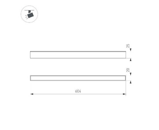 Трековый магнитный светильник Arlight MAG-FLAT-25-L600-18W Warm3000 050058, изображение 3