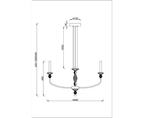 Подвесная люстра Divinare Capello 4947/01 SP-8, изображение 2