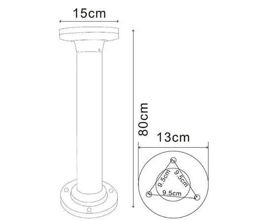 Ландшафтный светильник Arte Lamp Amsterdam A1213PA-1BK, изображение 3