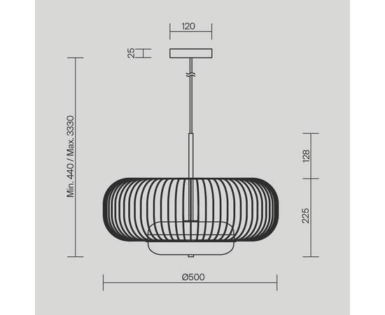 Подвесной светильник Maytoni Levitation MOD376PL-L30G3K, изображение 8