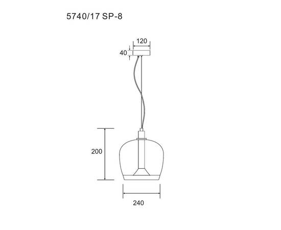 Подвесной светильник Divinare Sonata 5740/17 SP-8, изображение 2