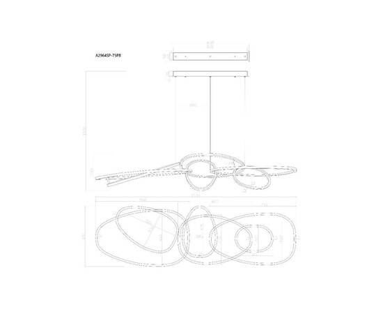 Подвесная люстра Arte Lamp Oracle A2964SP-75PB, изображение 2