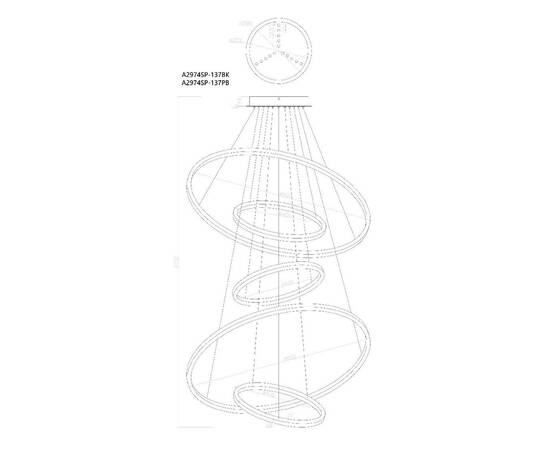 Подвесная люстра Arte Lamp Arcane A2974SP-137BK, изображение 3