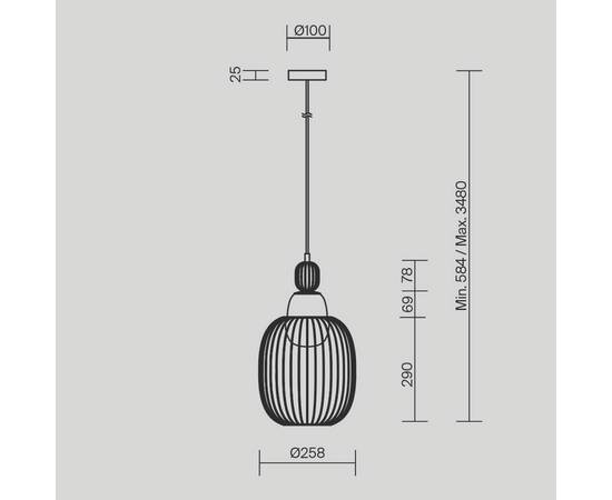 Подвесной светильник Maytoni Levitation MOD376PL-01G1, изображение 8