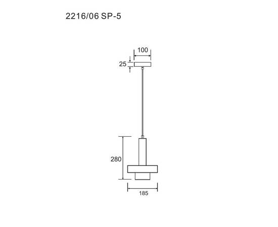 Подвесной светильник Divinare Delta 2216/06 SP-5, изображение 2
