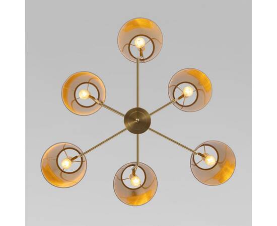 Люстра на штанге Eurosvet Topanga 60173/6 латунь Smart a069017, изображение 4