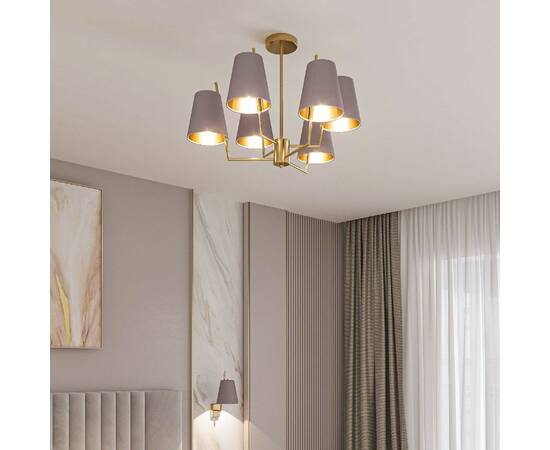 Люстра на штанге Eurosvet Topanga 60173/6 латунь Smart a069017, изображение 6