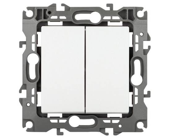 Выключатель двухклавишный Эра 12-1104-01М Б0065701